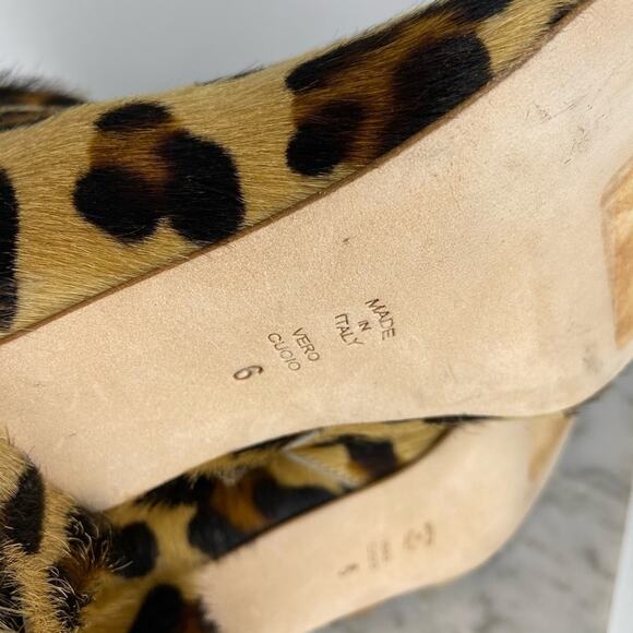 Butter Italy Ankle Boots Weston Leopard Print Calf Hair Heeled Bootie US 6 $575 - Picture 9 of 10